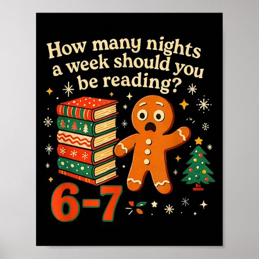 How Many Nights Should You Be Reading 6 7 Gingerbr Poster (Vorne)