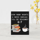 How Many Nights Should You Be Reading 6-7  Karte (Gelbe Blume)