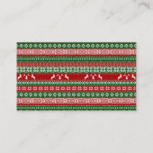 How Many Ornaments Game Ugly Sweater Card Platzkarte (Rückseite)