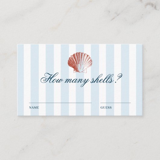 How many Shells Guessing Game Begleitkarte (Vorderseite)