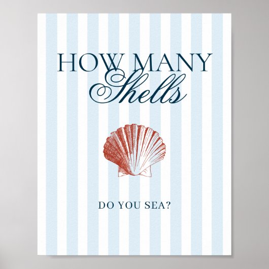 How many Shells Guessing Game Poster (Vorne)