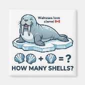 How Many Shells? – Walrus Math Learning Magnet (Vorne)