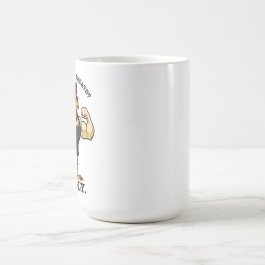 How Many Squats? Diddly – Funny Rooster Gym Kaffeetasse (Mittel)