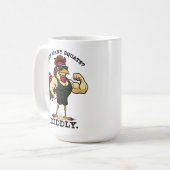 How Many Squats? Diddly – Funny Rooster Gym Kaffeetasse (Vorderseite Links)