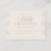 How Many Teddy Grahams Baby Shower Guessing Game Begleitkarte (Vorderseite)