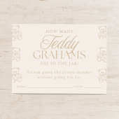 How Many Teddy Grahams Baby Shower Guessing Game Begleitkarte