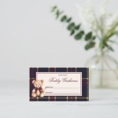 How Many teddy grahams Teddy Bear Red Plaid Begleitkarte (Stehend Vorderseite)