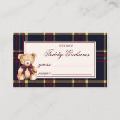 How Many teddy grahams Teddy Bear Red Plaid Begleitkarte (Vorderseite)