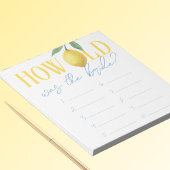 How Old Was The Bride Game Answer Sheet Notizblock