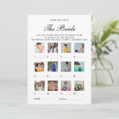 How Old Was The Bride Wedding Bridal Shower Game Einladung (Stehend Vorderseite)