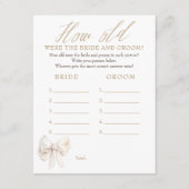 How Old Were The Bride And Groom Game Cards Begleitkarte (Vorderseite)