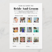 How Old Were The Bride & Groom Bridal Shower Game Einladung (Vorderseite)