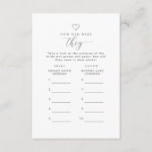 How Old Were They Printable Game Card Einladung (Vorderseite)