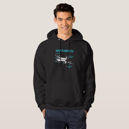 How Planes Fly Aerospace Engineer Rocket Engineeri Hoodie (Vorne ganz)