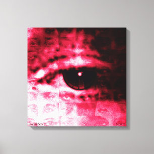 "How She Sees It" von Aleta ~ 18x18 Digital Collag Leinwanddruck