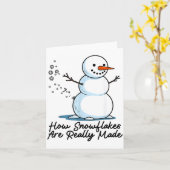 How Snowflakes Are Really Made Snowman Christmas J Karte (Gelbe Blume)