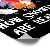 How Snowflakes Are Really Made Snowman Funny Chris Poster (Ecke)