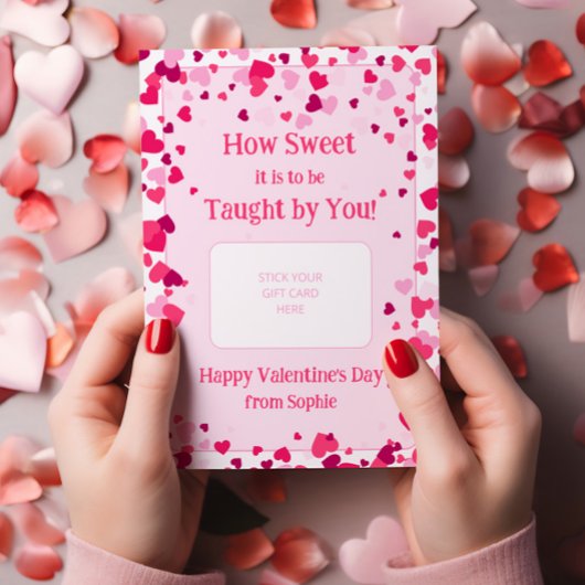 How Sweet Teacher Valentine's Gift Card Holder Einladung