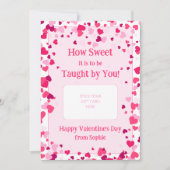 How Sweet Teacher Valentine's Gift Card Holder Einladung (Vorderseite)