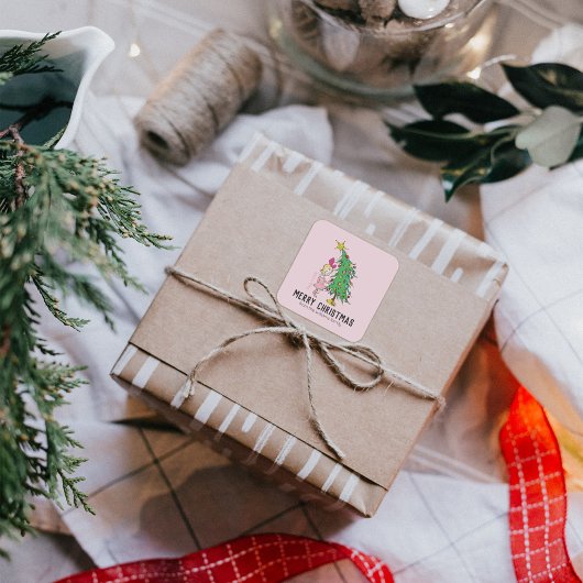 How the Grinch Stole Christmas | Cindy-Lou Who Quadratischer Aufkleber