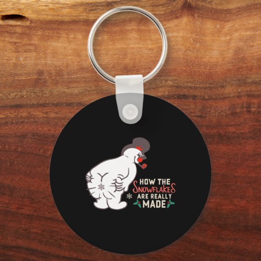 How The Snowflakes Are Really Made Christmas Pajam Schlüsselanhänger (Vorderseite)