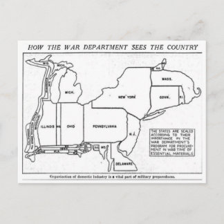 How the War Department Sees the US 1940 Postkarte