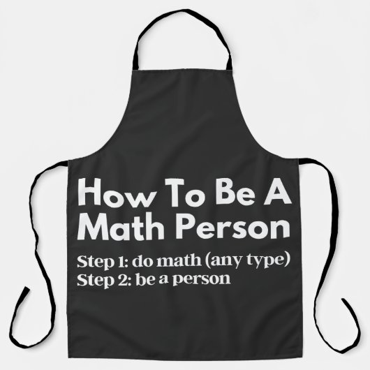How To Be A Math Person Schürze (Vorderseite)