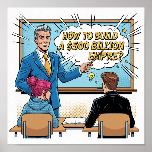 How to Build a $500 Billion Empire Retro Pop Art Poster (Vorne)