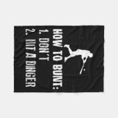 How To Bunt Don't Hit A Dinger Funny Baseball  Fleecedecke (Vorderseite (Horizontal))