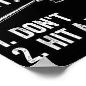 How To Bunt Don't Hit A Dinger Funny Baseball Play Poster (Ecke)