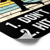 How To Bunt Don't Hit A Dinger Funny Baseball Play Poster (Ecke)