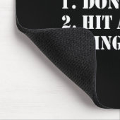 How To Bunt Don't Hit A Dinger Funny Baseball Soft Mousepad (Ecke)