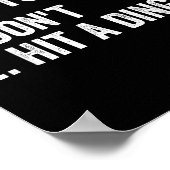 How To Bunt Don't Hit A Dinger Funny Baseball Soft Poster (Ecke)