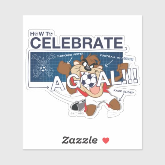 How to Celebrate a Goal With TAZ™ Aufkleber (Blatt)