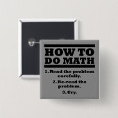 How To Do Math Funny Button Badge Pin (Vorne & Hinten)