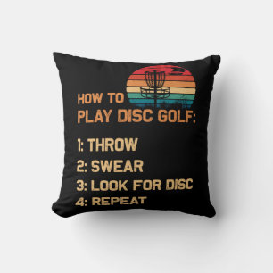 How To Play Disc Golf Disc Golf Golfing Player Kissen
