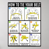 How to Tie Your Karate Belt Instruction Poster (Vorne)