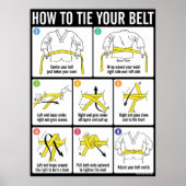 How to Tie Your Taekwondo Belt Instruction Poster (Vorne)