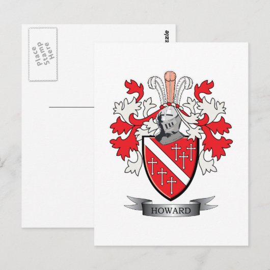 Howard Coat of Arms Postkarte (Vorne/Hinten)