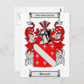 Howard Coat of Arms Postkarte (Vorne/Hinten)