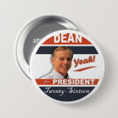 Howard Dean für Präsidenten 2016 ja! Button (Vorne & Hinten)