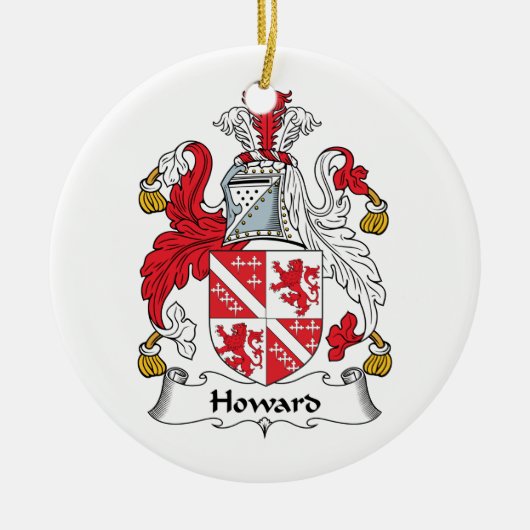 Howard-Familienwappen Keramikornament (Vorne)