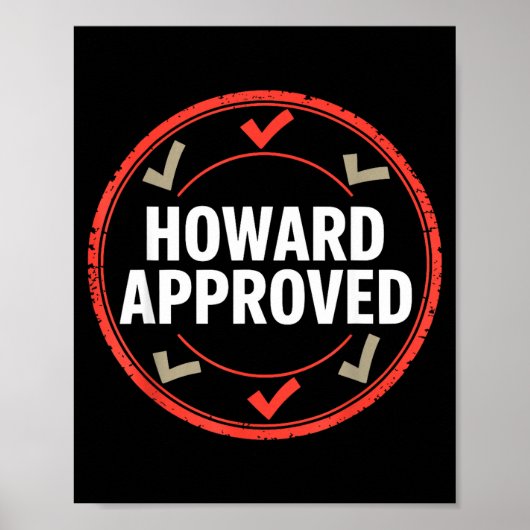 Howard genehmigte  poster (Vorne)
