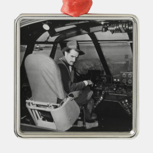 Howard Hughes im gezierte Gans-hölzernen Flugzeug Ornament Aus Metall