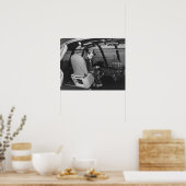 Howard Hughes in Spruce Gänse Holzgegossenes Flugz Poster (Küche)