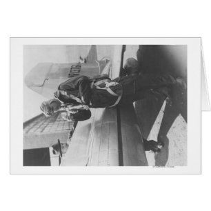 Howard Hughes Pilot Boarding Flugzeug in vollem Um