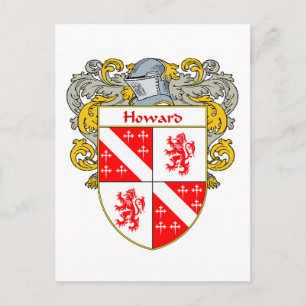 Howard Irish Coat of Arms (Mantled) Postkarte