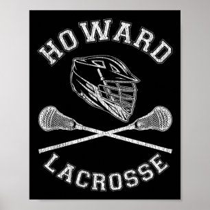 Howard Lacrosse Vintage Retro Lax mit Absichtsspur Poster
