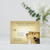 Howard & Milita Las Vegas Deluxe UAWG Response RSVP Karte (Stehend Vorderseite)