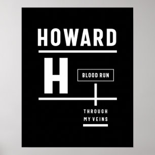 Howard Personalisiert Name Birthday Gift Poster